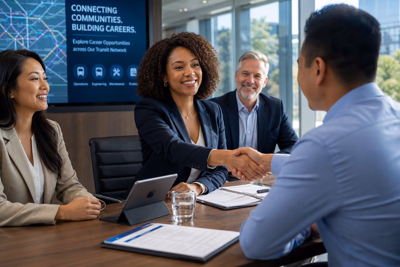 Recruiter and Candidate Shaking Hands During a Job Interview