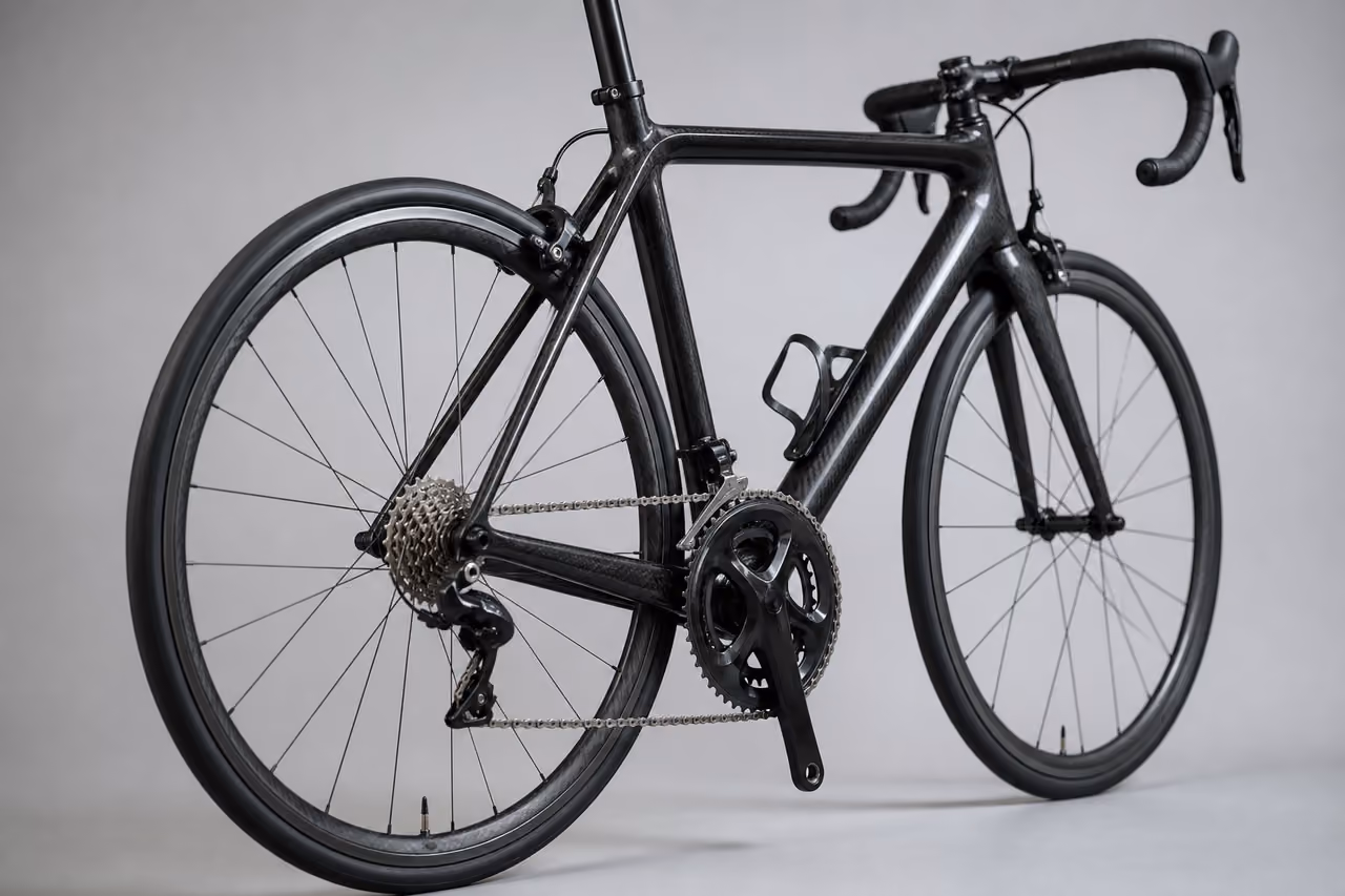High Performance Carbon Fiber Road Bike in Studio