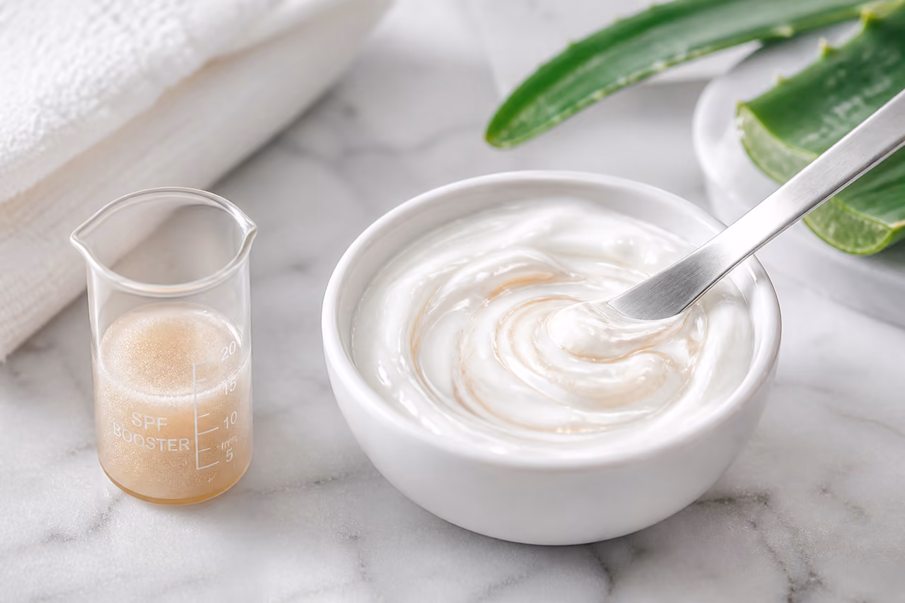 Mixing Spf Booster Into White Moisturizing Cream