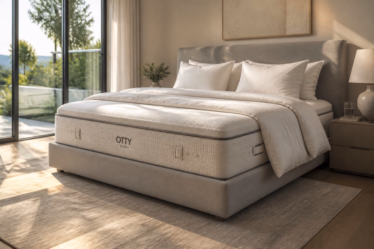 Luxury King Size Mattress in a Modern Minimalist Bedroom