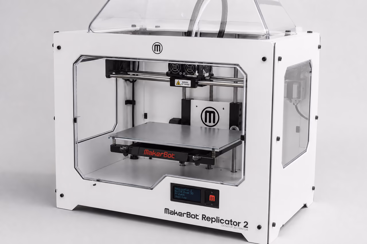 Makerbot Replicator 2 3D Printer Showing Build Bed Volume