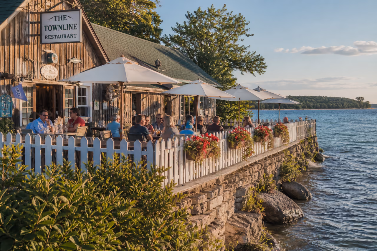 Rustic Waterfront Restaurant on Washington Island Wisconsin