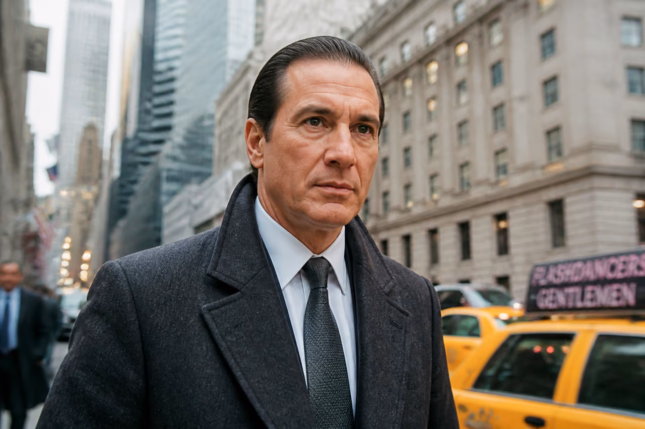 Professional Man Walking Through New York City Financial District