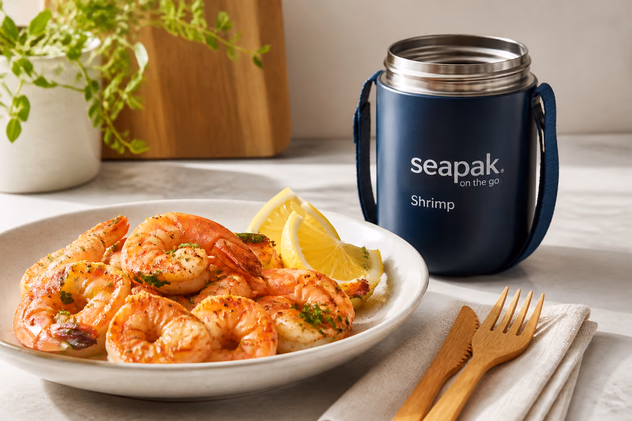 Sautéed Seapak on the Go Shrimp with Lemon and Parsley