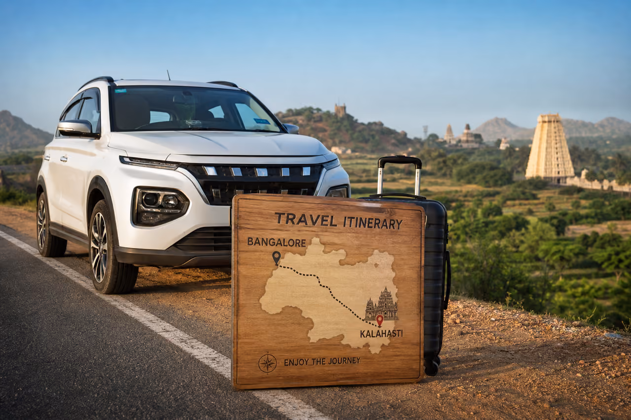 Tourist Vehicle and Itinerary for Bangalore to Kalahasti Trip