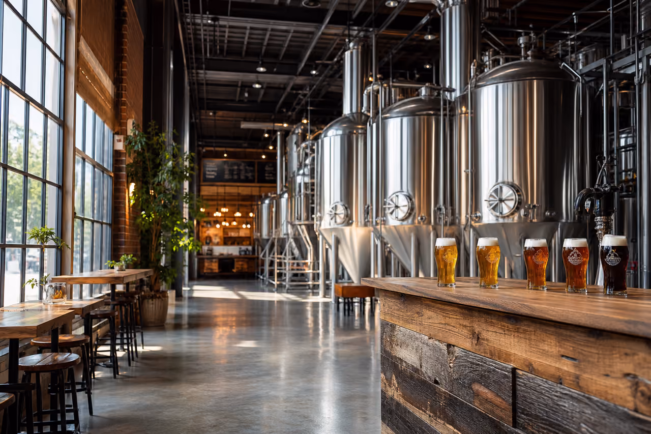 Modern Industrial Interior of a San Fernando Brewery