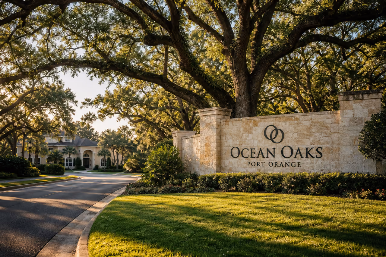 Luxury Residential Entrance at Ocean Oaks Port Orange