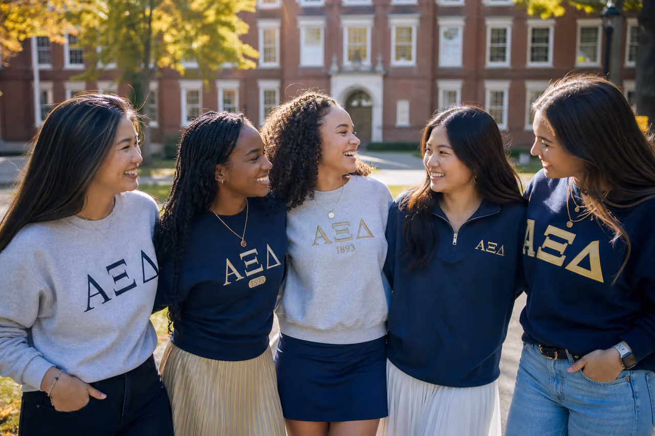 College Women Bonding on a University Campus