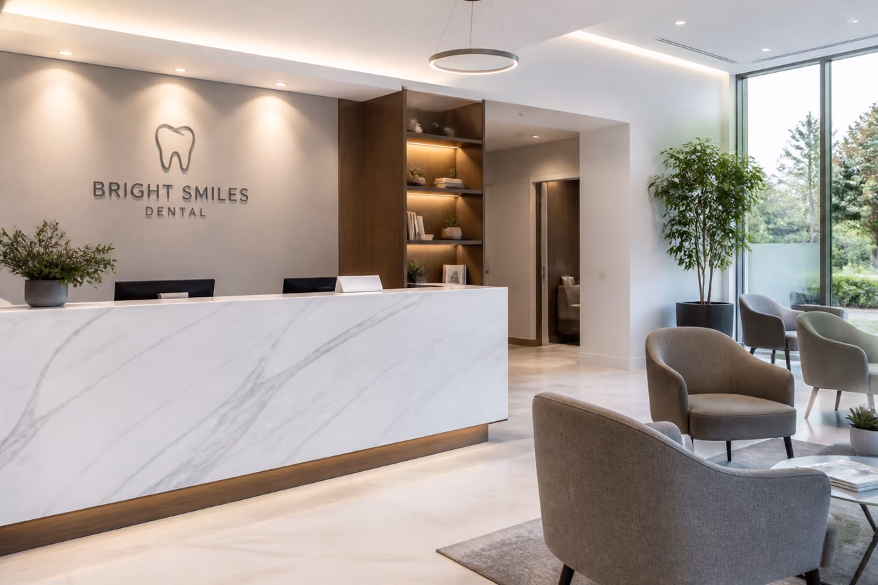 Modern Reception Area of a Professional Dental Clinic