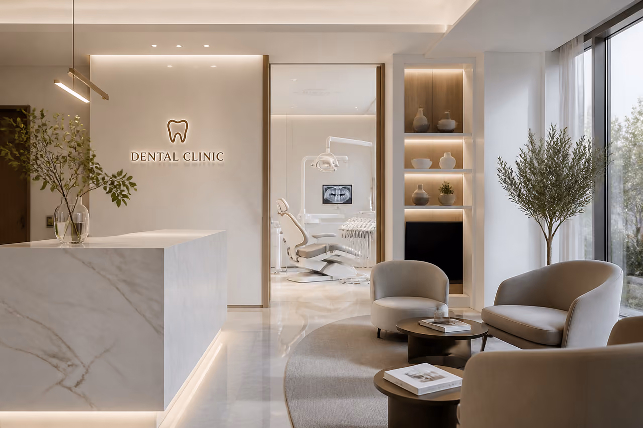 Modern Reception Area of a Professional Dental Clinic