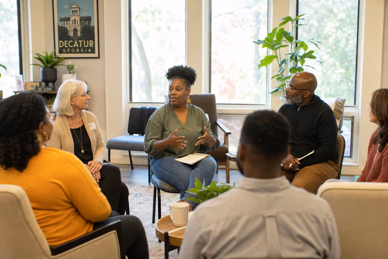 Diverse Group Participating in Anger Management Class in Decatur