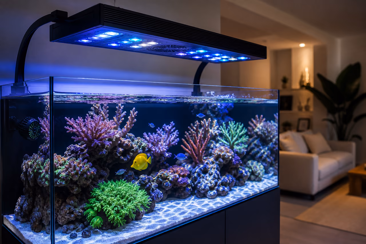 High Performance Reef LED Kit Over Saltwater Aquarium