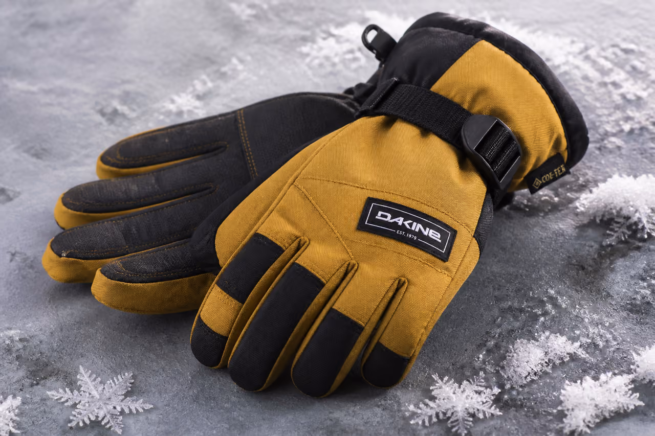 Dakine Legacy Gloves on a Frosty Slate Surface