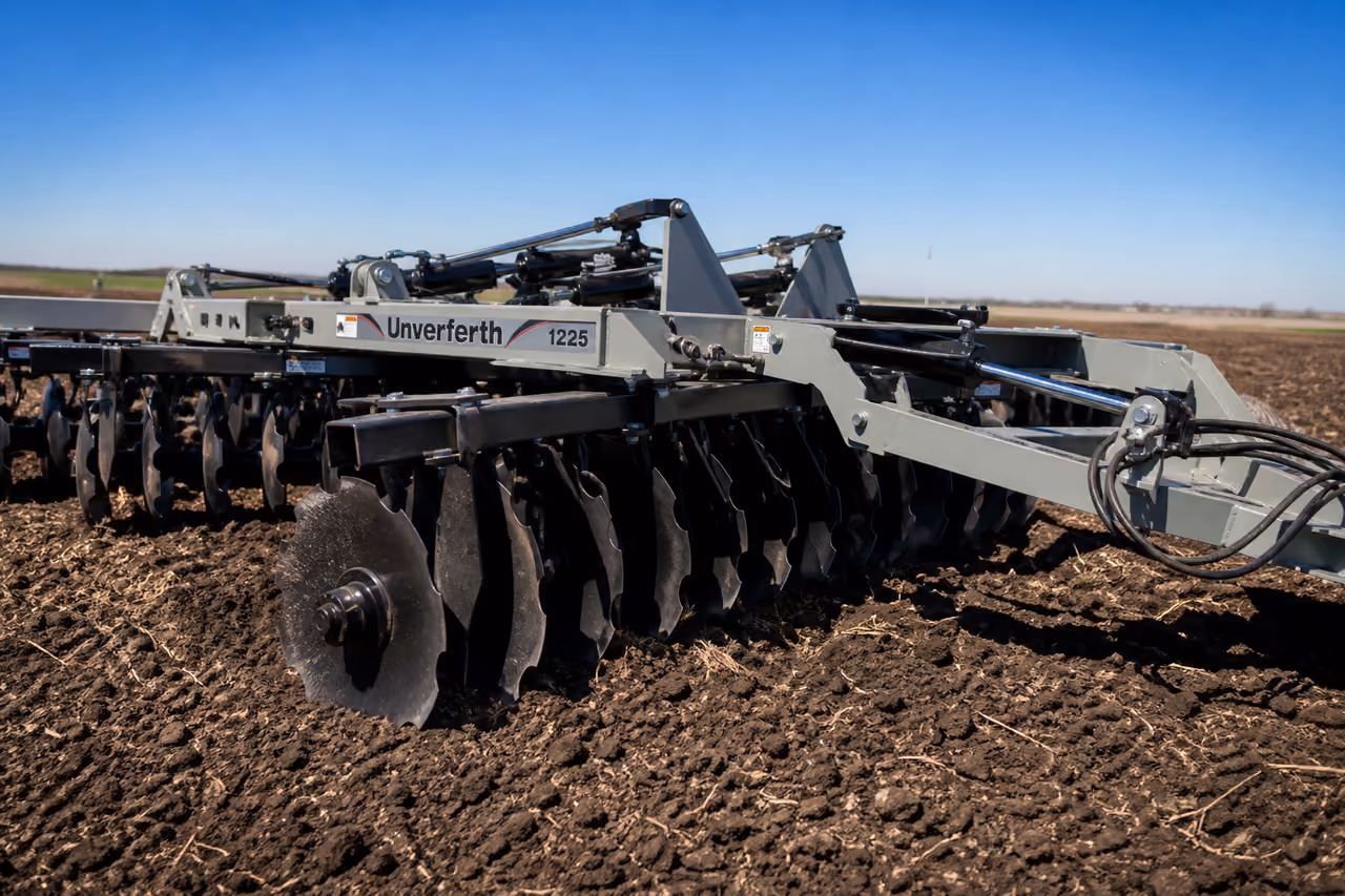 Unverferth 1225 Disc Harrow on Open Farmland