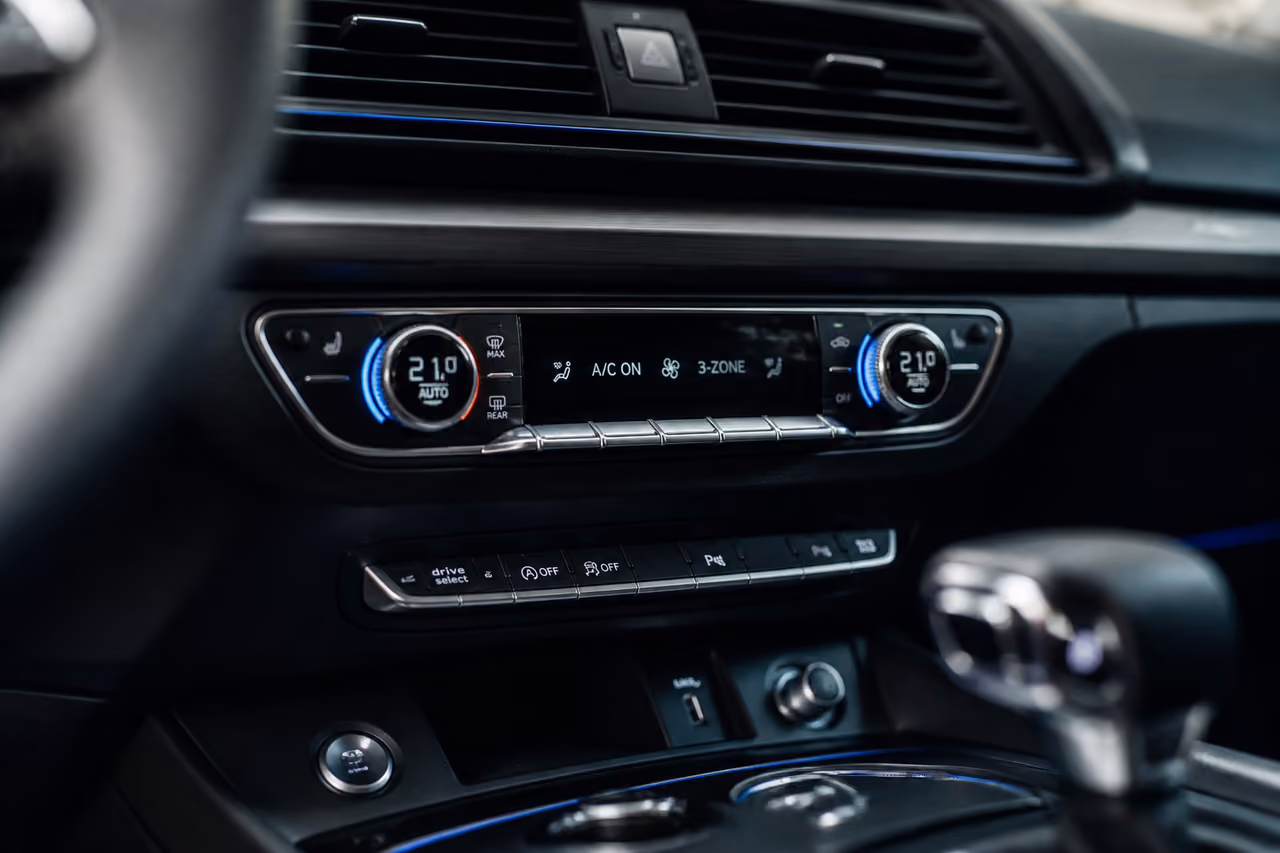 Close Up of Audi Q5 Climate Control Interface