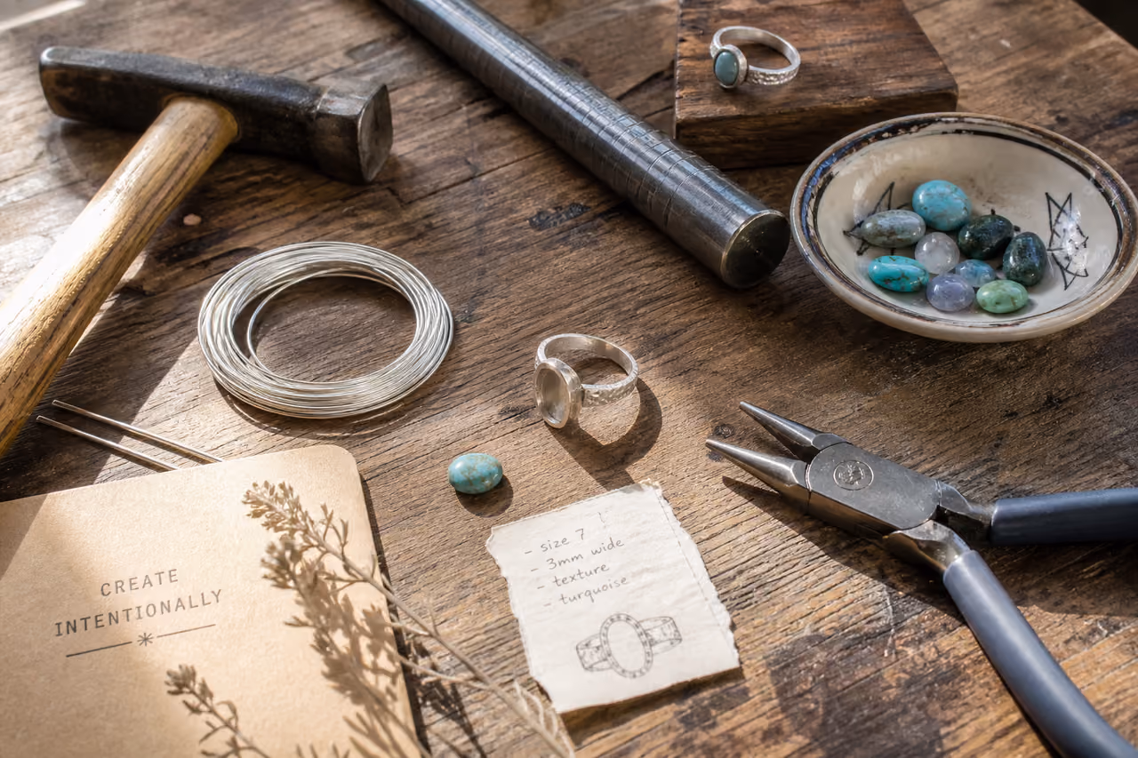 Jewelry Making Tools and Materials in a DIY Ring Kit