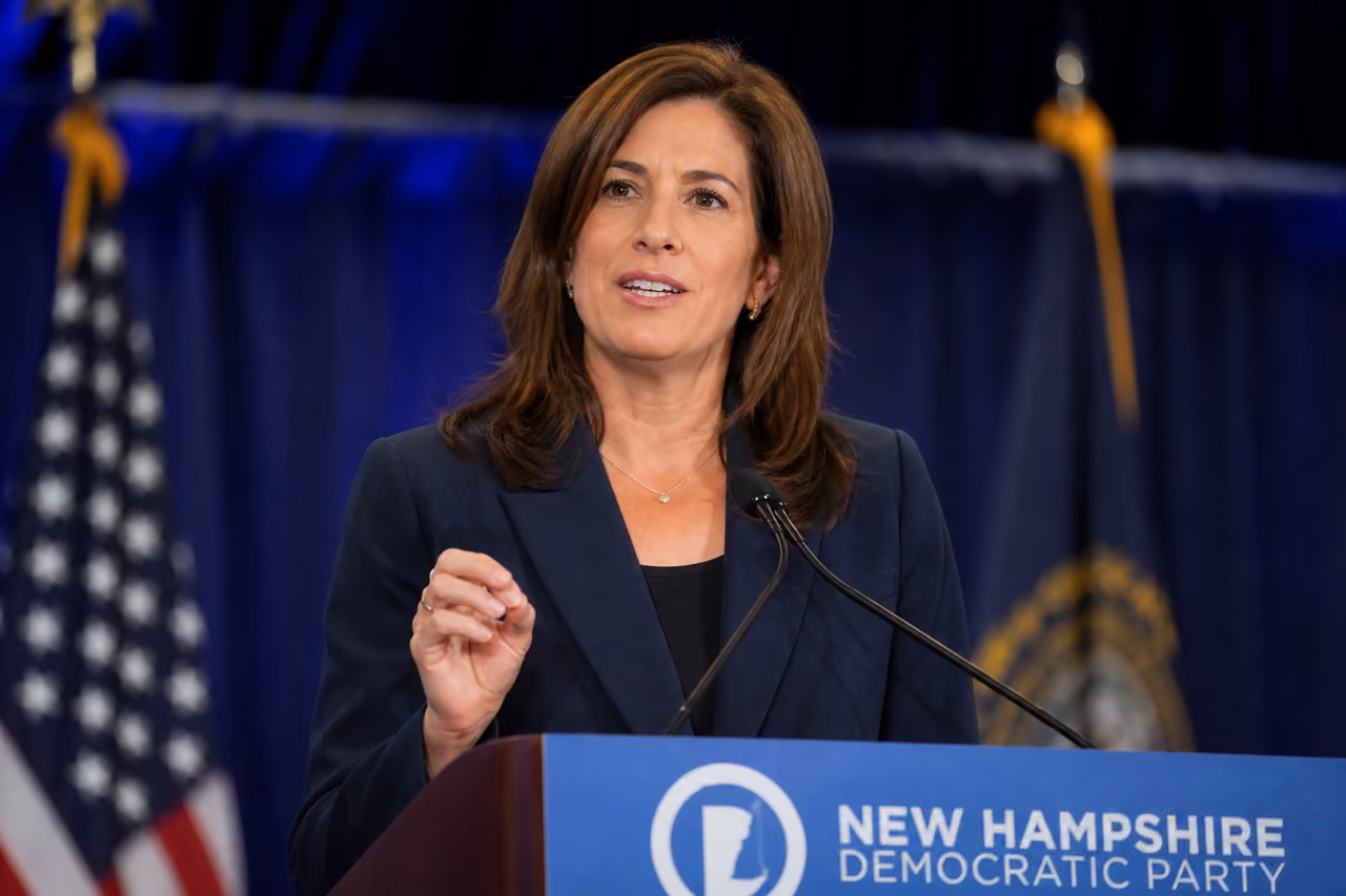 Female Political Leader Speaking at a Democratic Convention