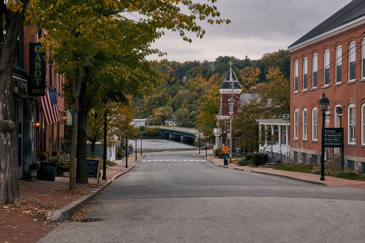 Historic Main Street and Architecture in Hartland Maine