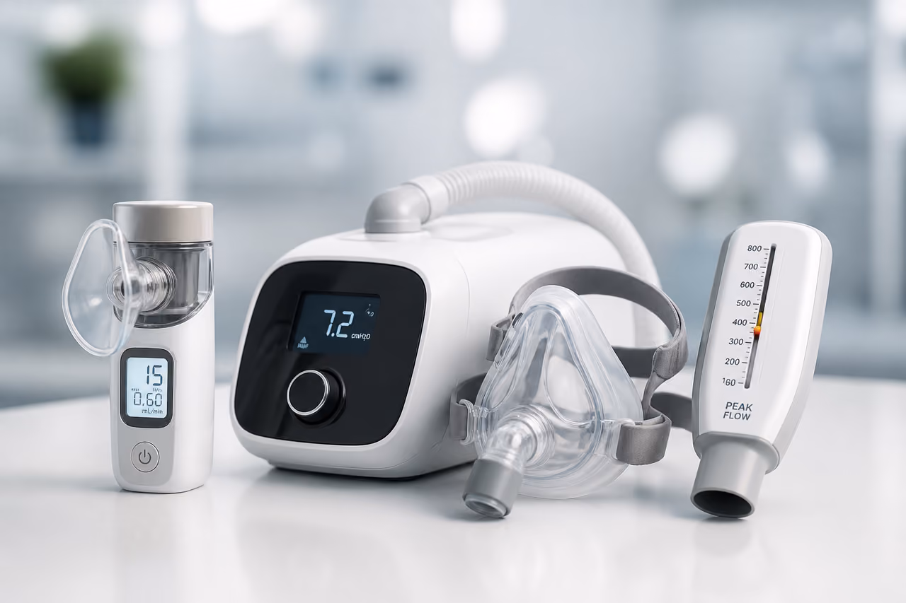 Modern Respiratory Devices on a Sterile Medical Surface