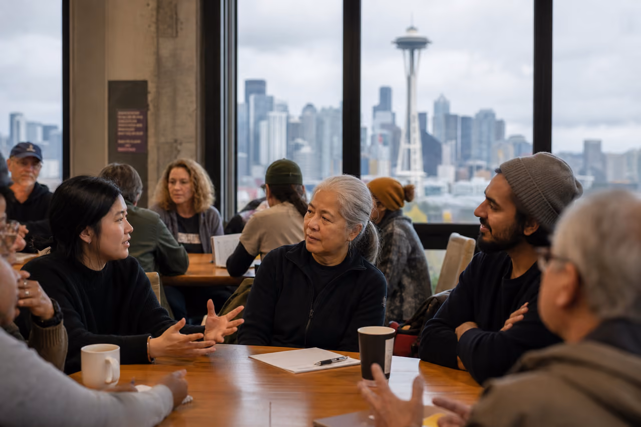Diverse Volunteers Gathering for Community Support in Seattle