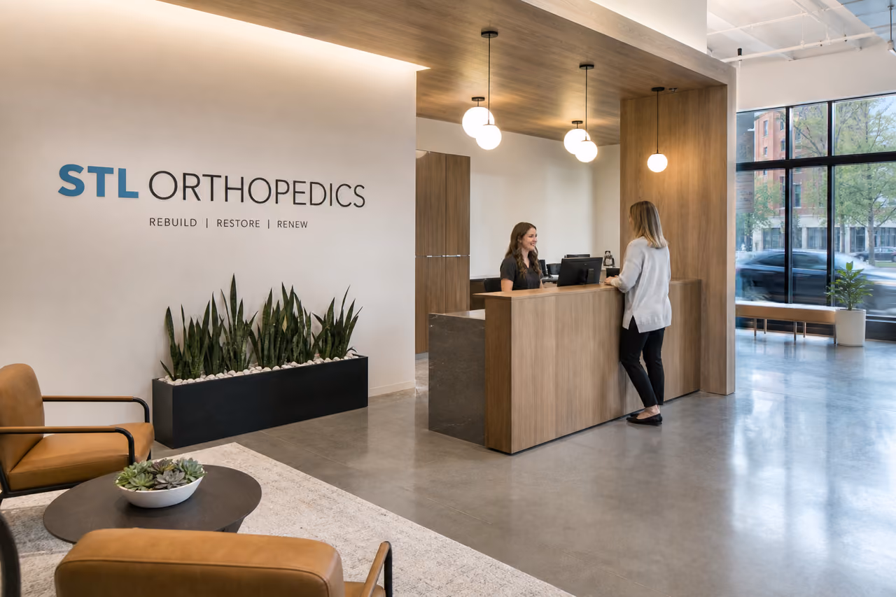 Modern Reception Area of an Orthopedic Clinic in St Louis