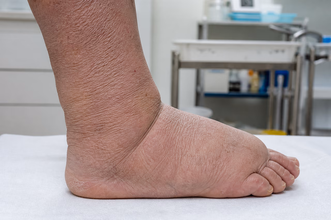 Lower Leg and Foot with Milroy Syndrome Swelling