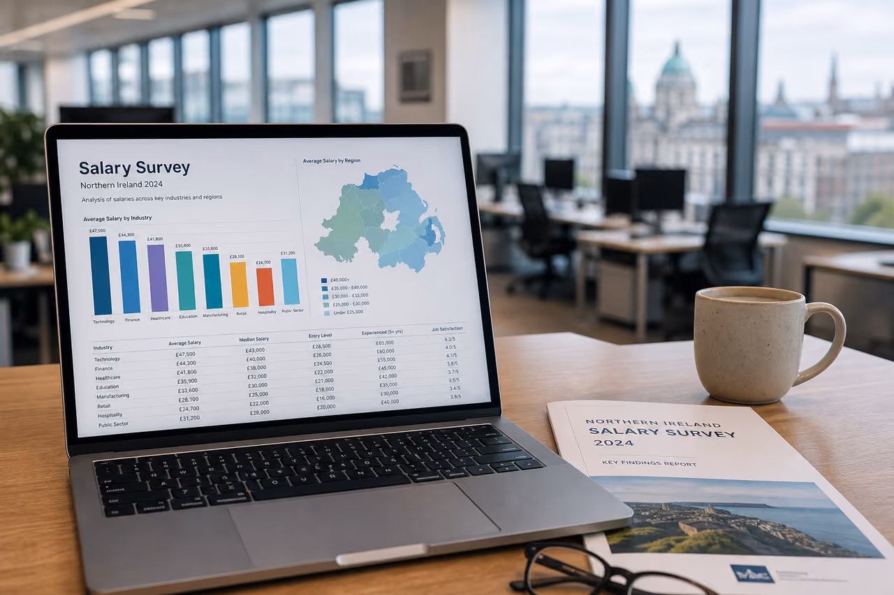 Salary Survey Report and Data Analysis on Office Desk