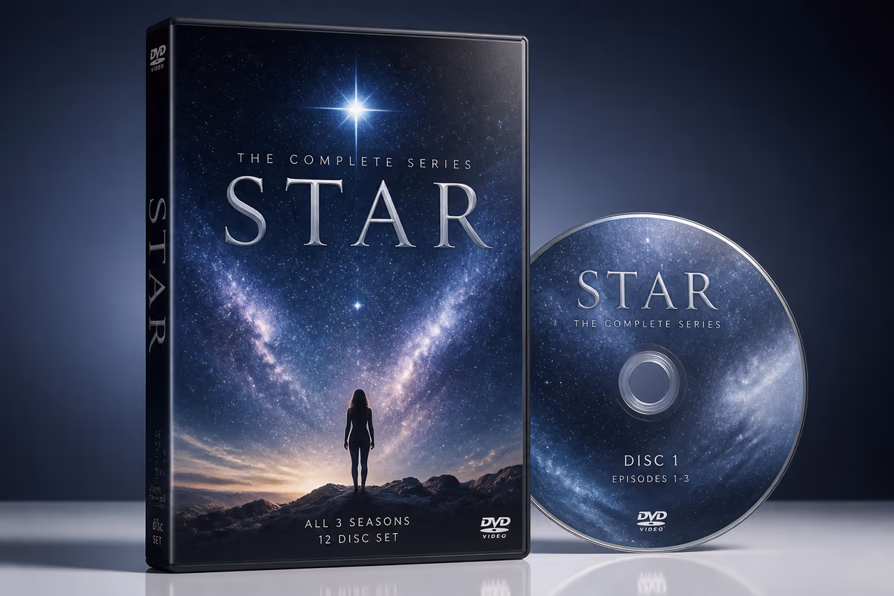 Television Series Dvd Case and Disc on White Background