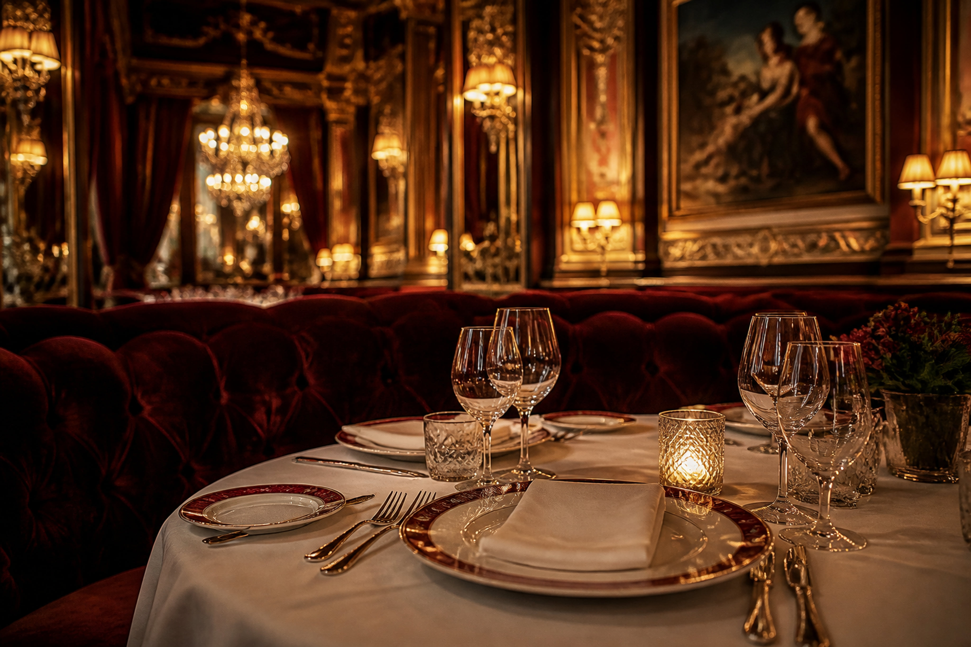 Opulent Interior of a Luxury Italian Dining Room