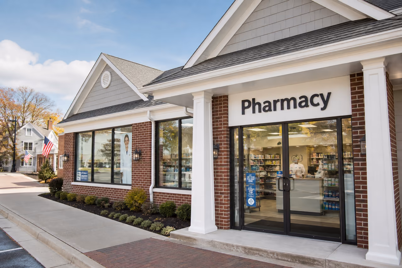 Modern Community Pharmacy Storefront in Ridgewood New Jersey