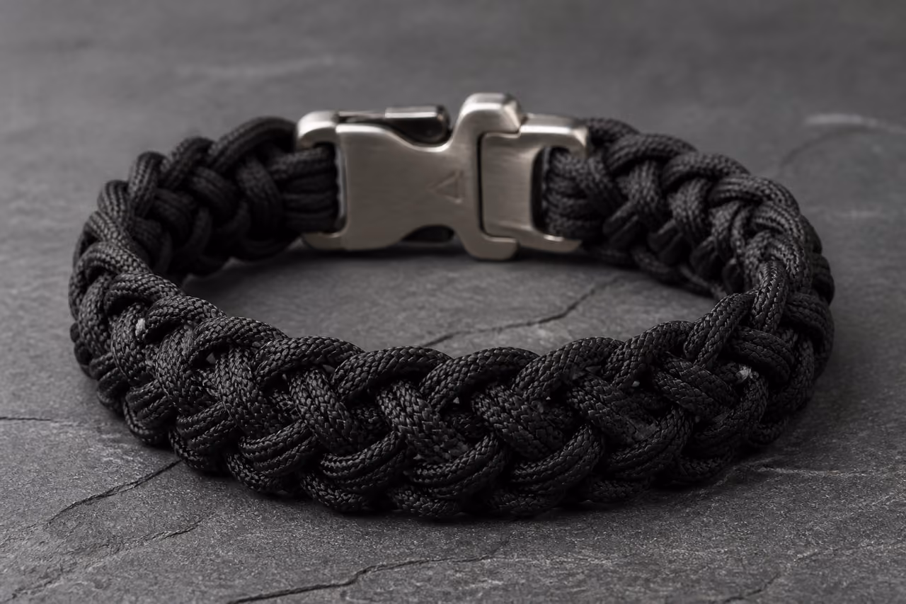 Handcrafted Mated Snake Knot Bracelet with Metal Buckle
