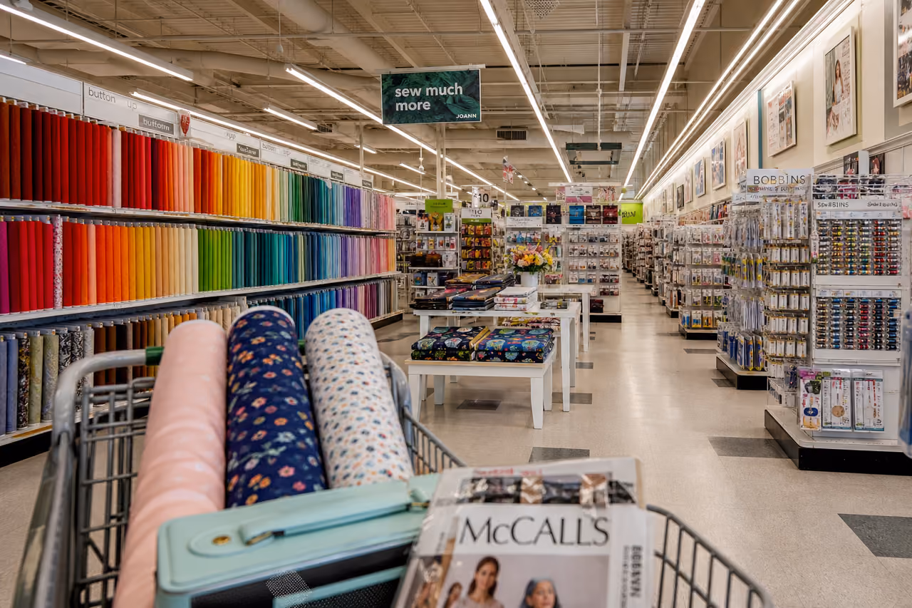 Interior of a Fabric and Craft Store in Margate