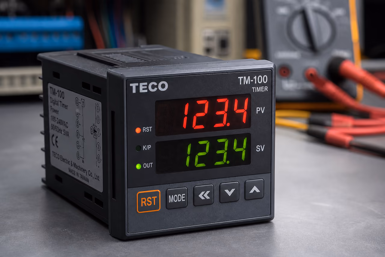 Tm-100 Industrial Digital Timer on Technical Workbench