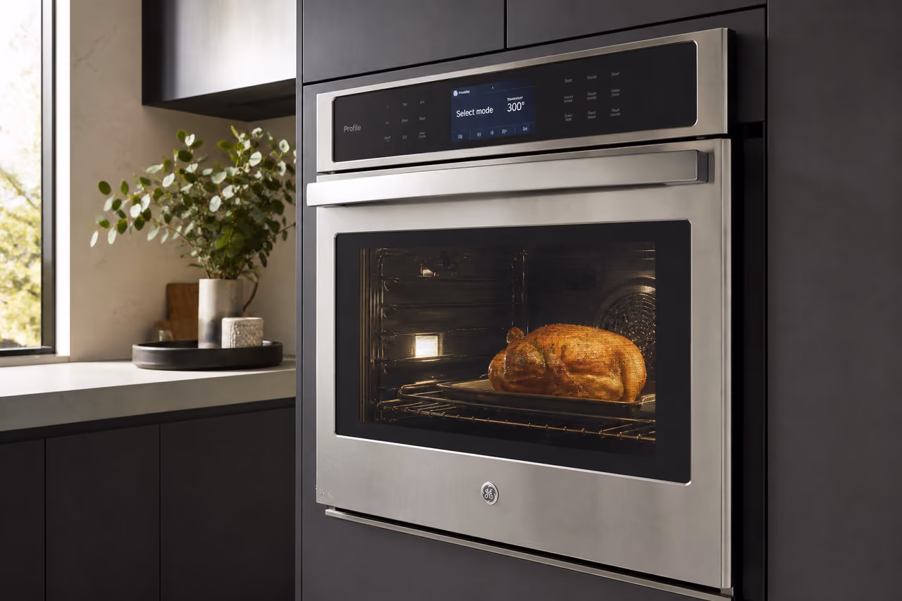 Ge Profile 30 Convection Wall Oven in Modern Kitchen