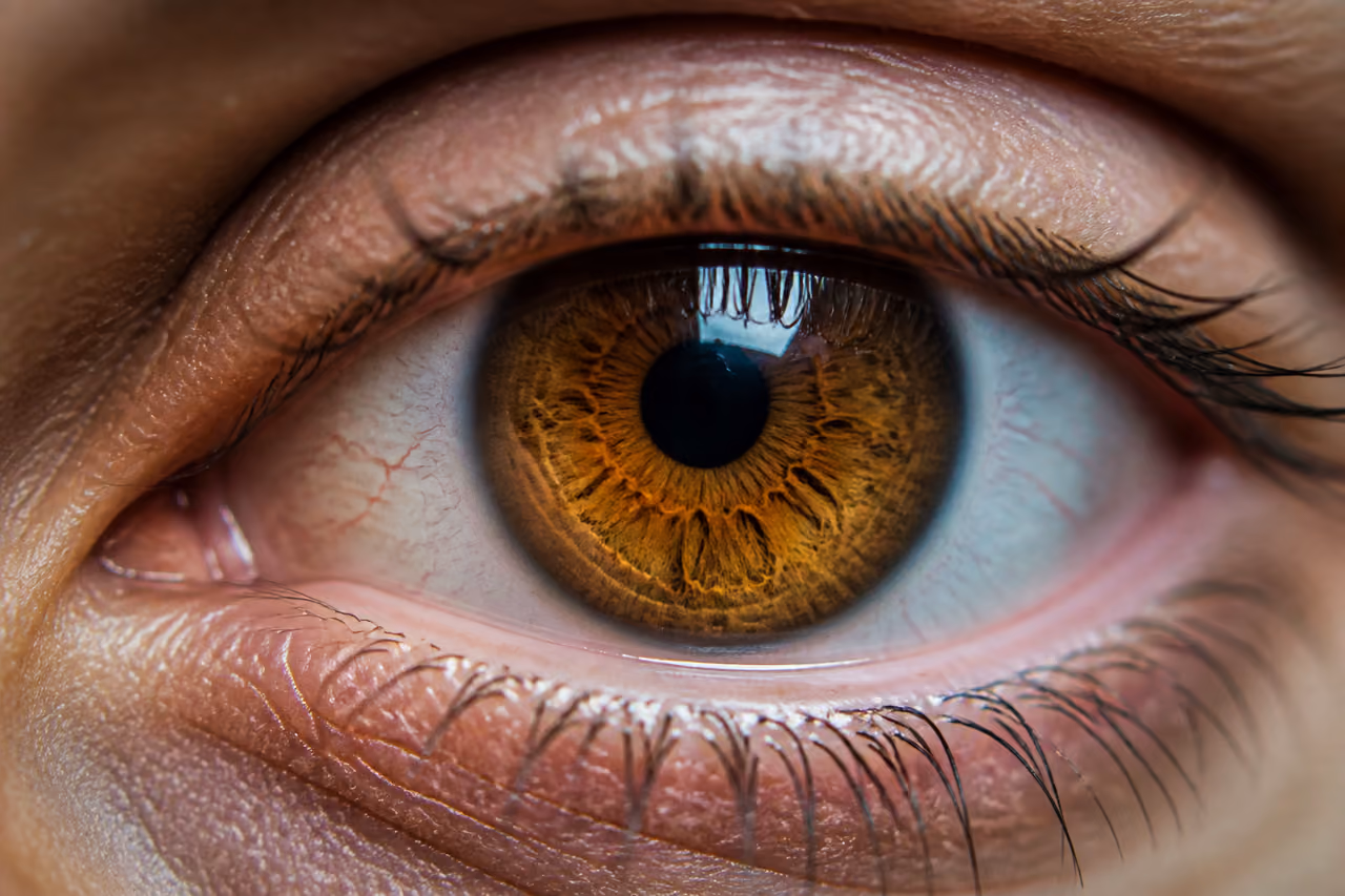 Extreme Macro Close-Up of a Human Eye Iris
