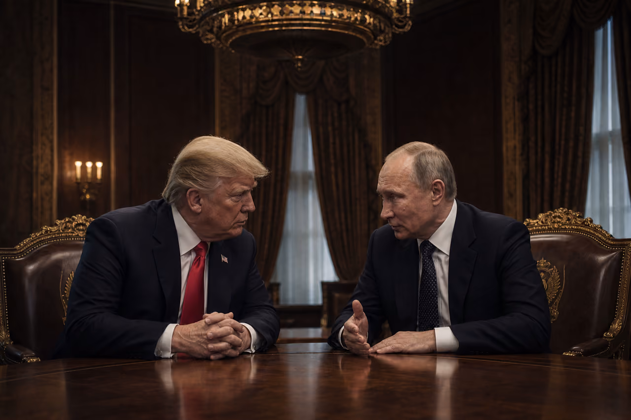 Two Political Leaders Having a Tense Meeting in a Boardroom