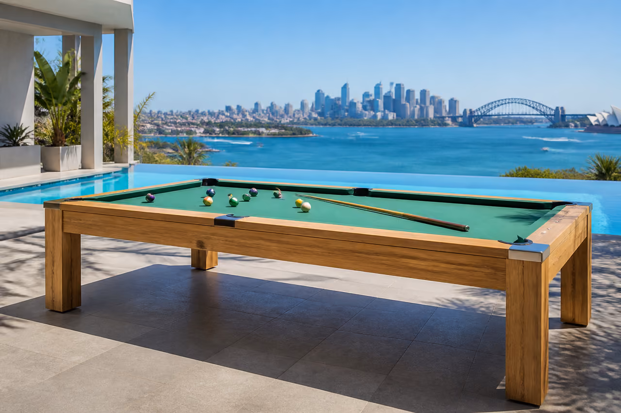 Luxury Outdoor Pool Table on a Modern Australian Terrace