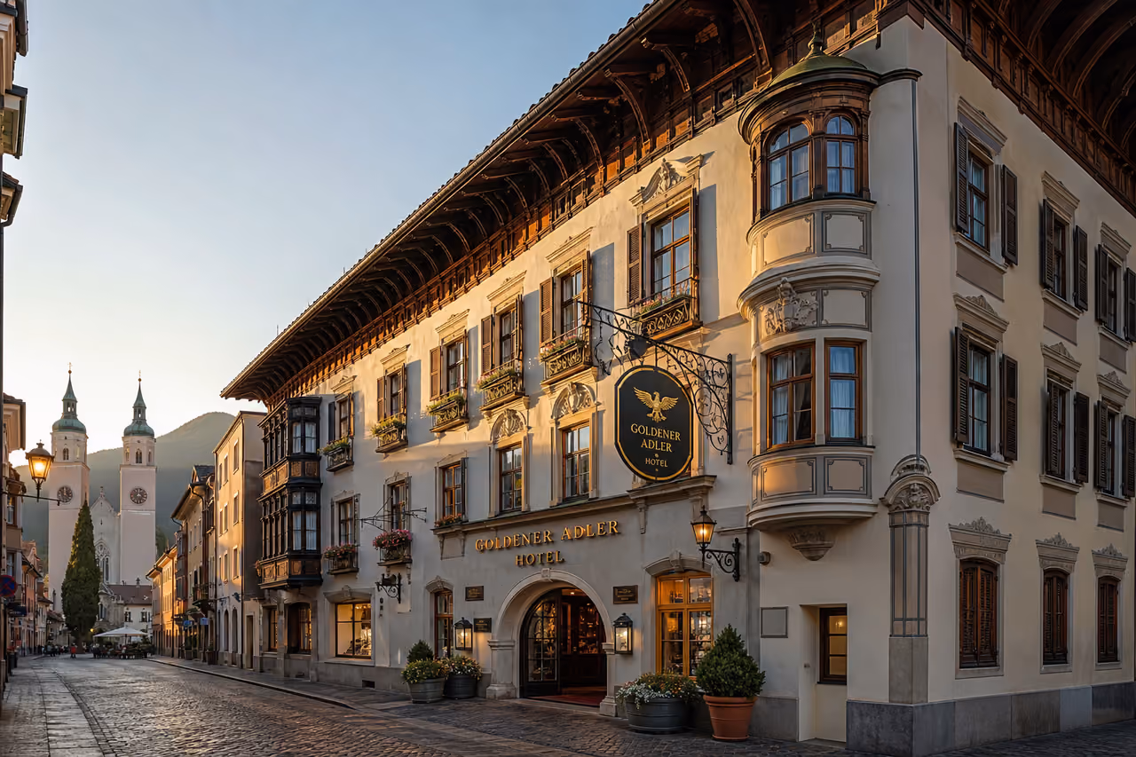 Exterior Facade of Hotel Goldener Adler in Bressanone Italy