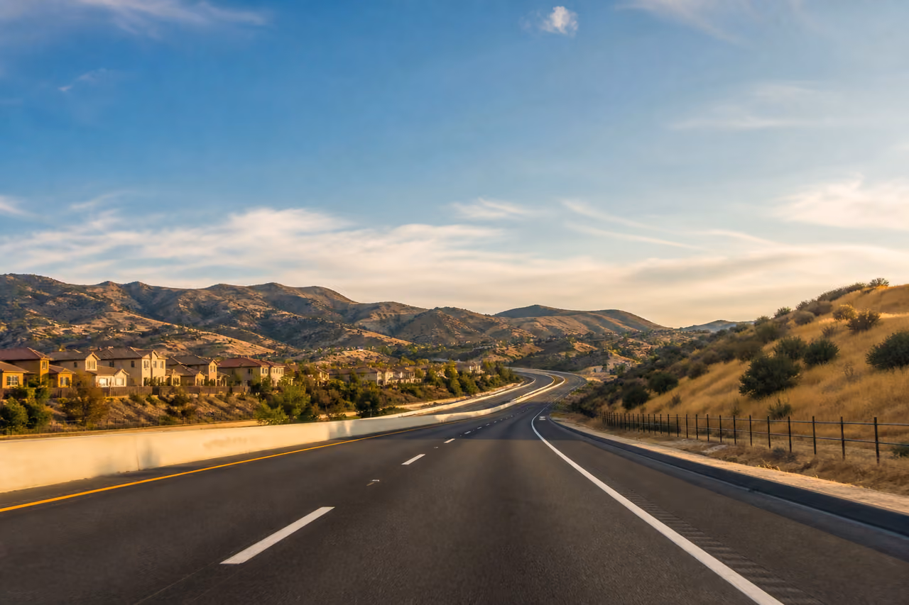 Scenic Highway Route Between Menifee and Murrieta