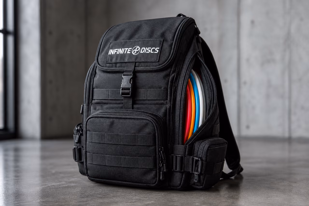 Tactical Infinite Discs Slinger Bag on Concrete Floor