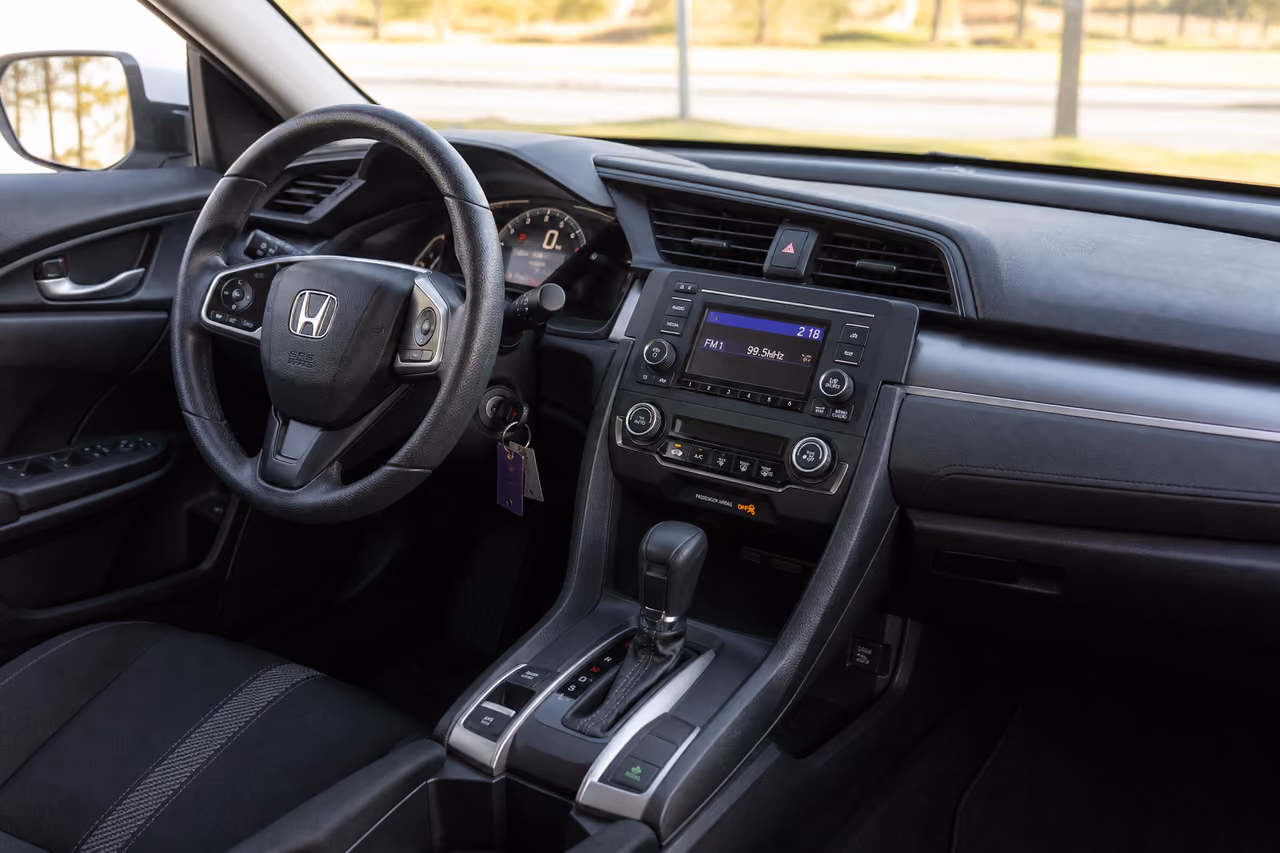 Interior Cabin of a 2018 Honda Civic Lx