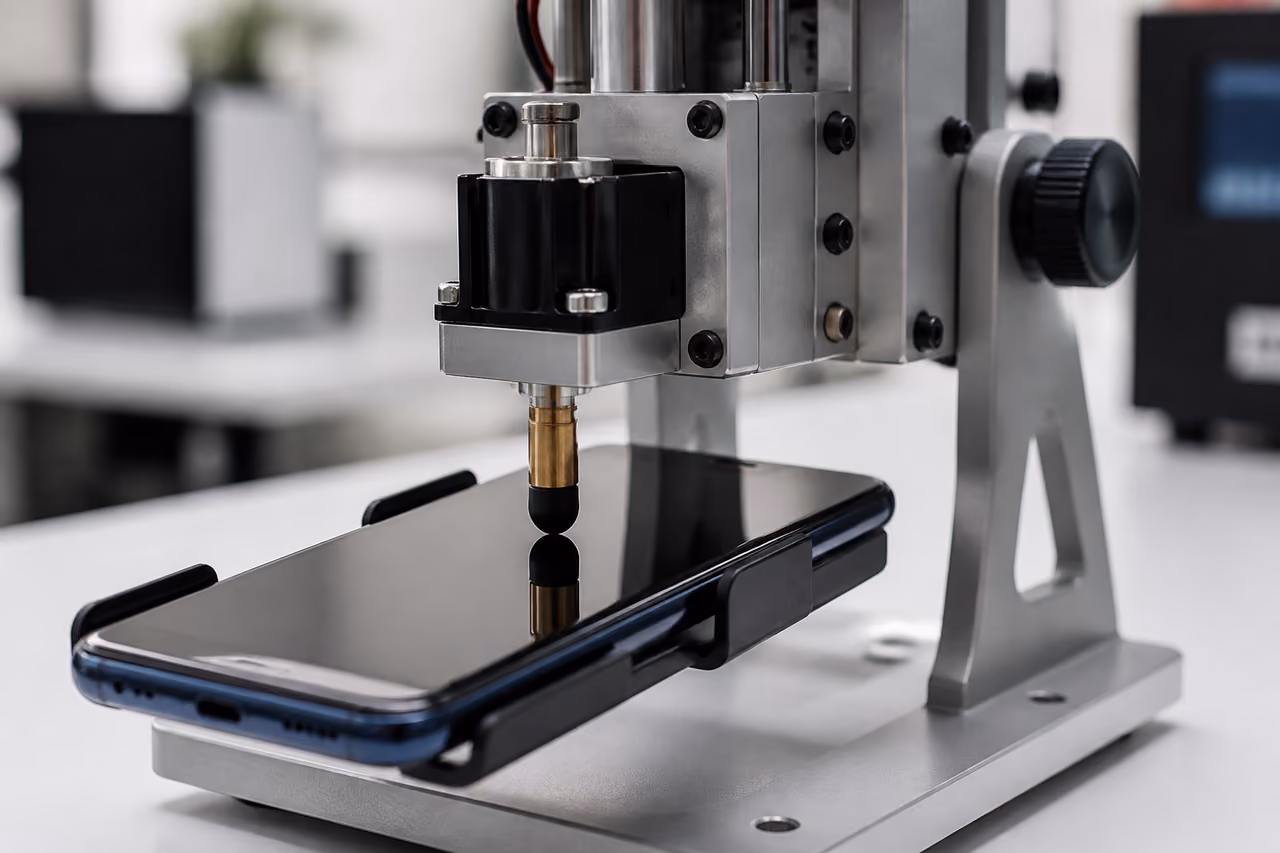 Mechanical Screen Tapper Attached to a Smartphone