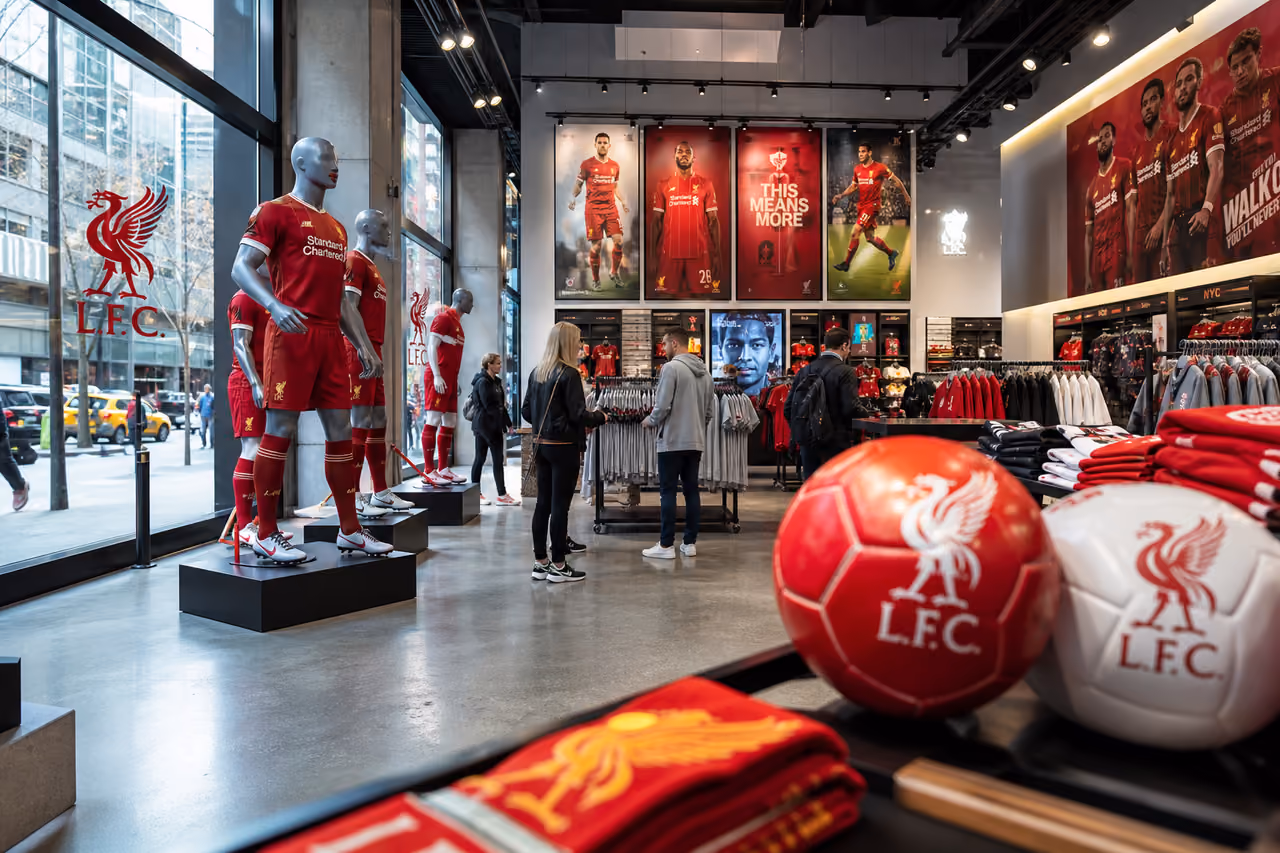 Interior of a Sports Apparel Store in New York City