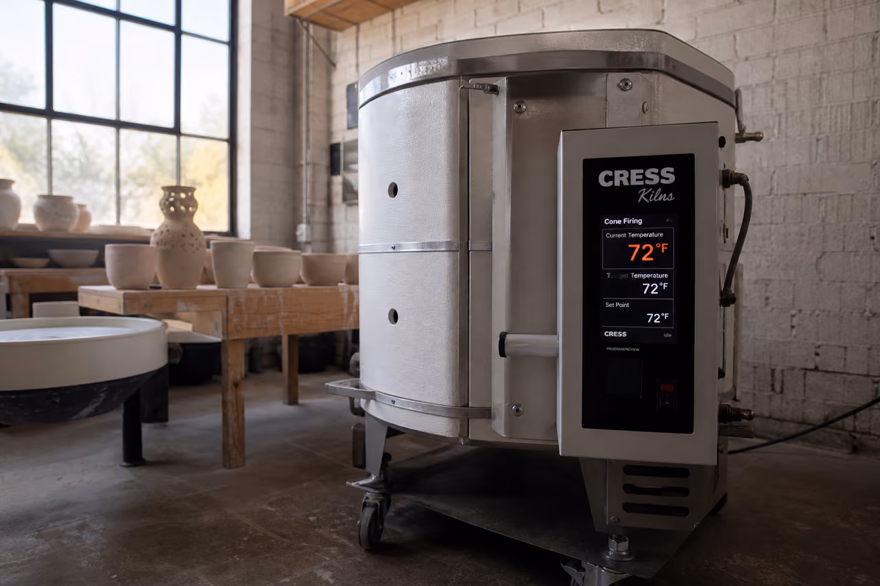 Electric Cress Ceramic Kiln in a Professional Pottery Studio