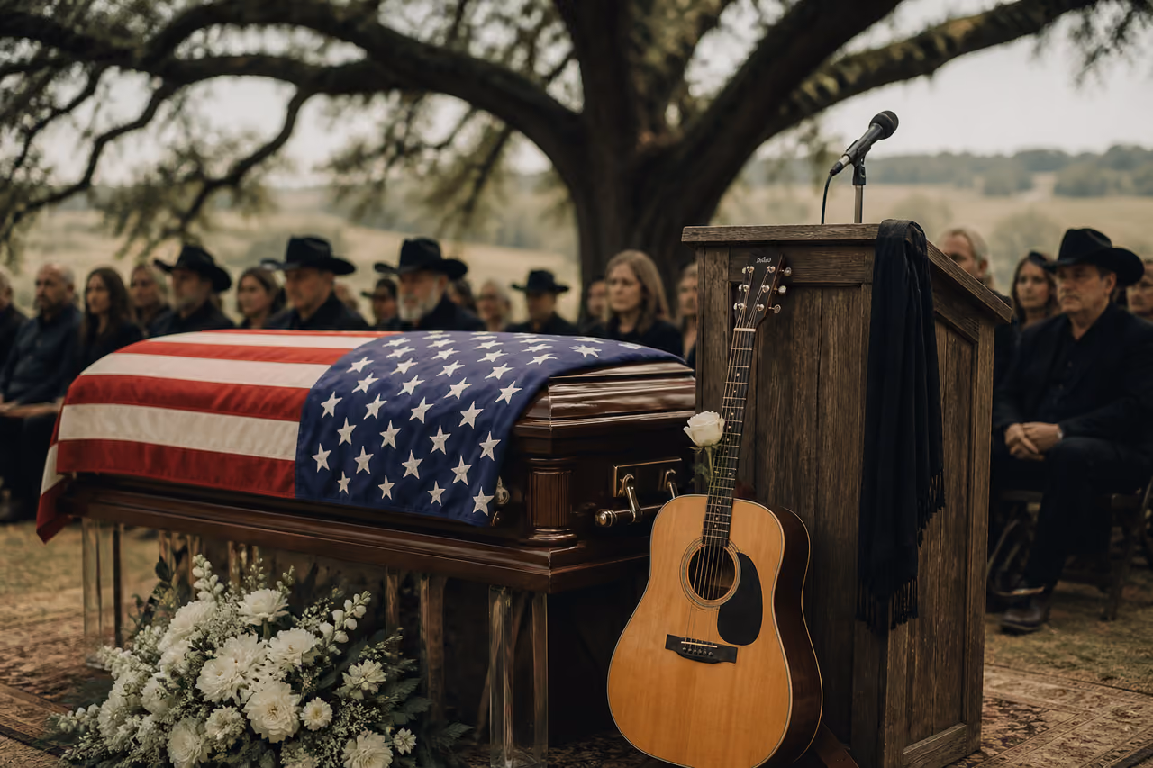 Memorial Service for Country Music Legend in Rural Cemetery