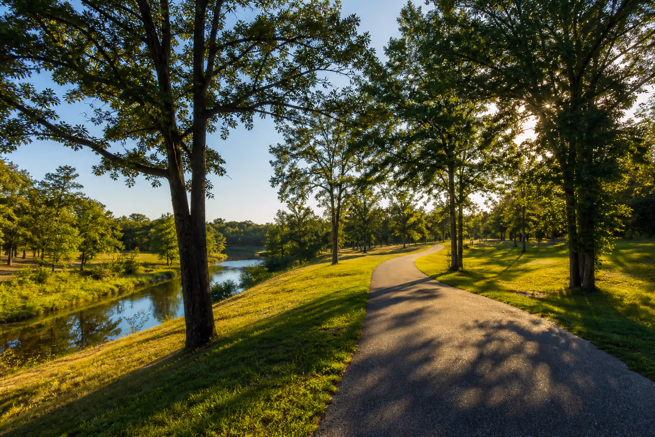 Walking Trail and Creek at Mill Creek Park in Brookeland