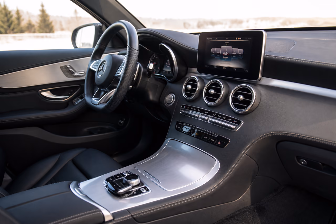 Luxury Dashboard and Leather Seating in a 2019 Car Interior