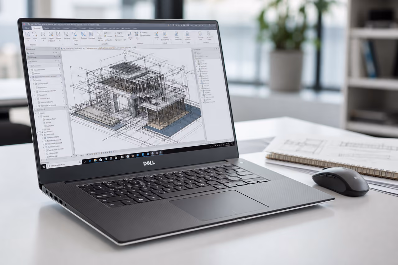 Dell Precision 5530 Workstation Laptop on Minimalist Desk