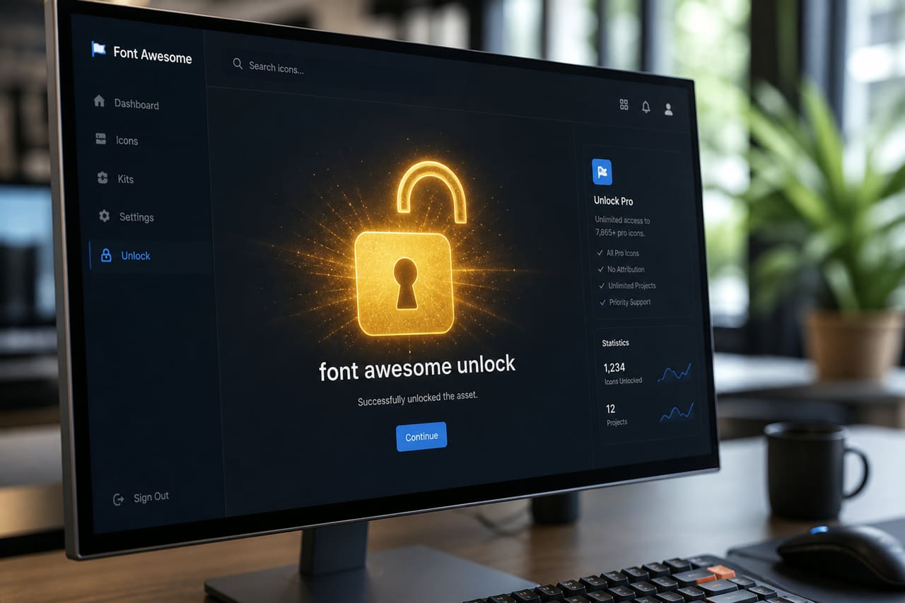 Digital Interface Displaying an Unlocked Padlock Icon