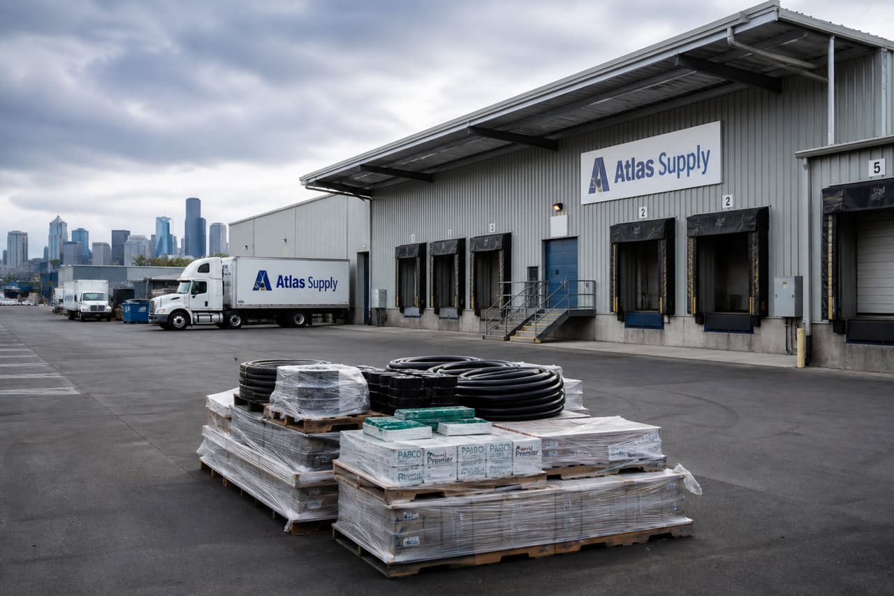 Exterior of Atlas Supply Warehouse in Seattle Washington